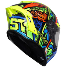 Load image into Gallery viewer, JUST1 J-GPR TRIBE gloss fluo/blue/yellow carbon bukósisak