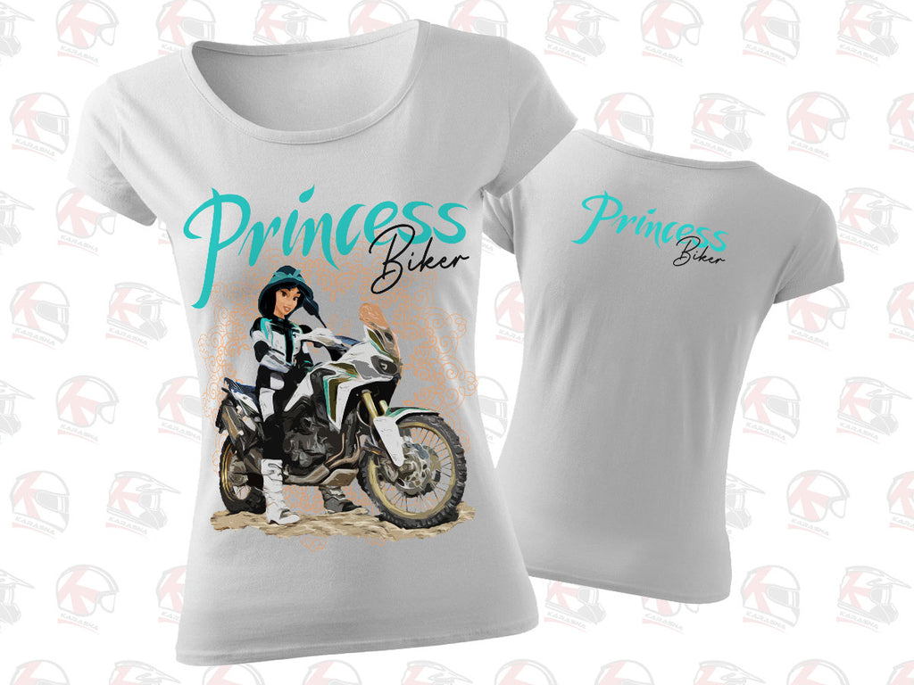 BIKER PRINCESS Jasmine női motoros póló Fehér