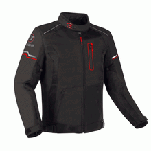 Load image into Gallery viewer, BERING ASTRO férfi motoros textil kabát fekete/piros