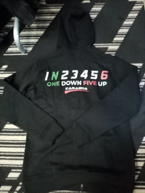 ONE DOWN FIVE UP férfi motoros pulóver L (fekete)