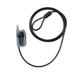 A 180 gramm súlyú acélkábel különösen könnyű, ezért bárhová magával viheti. A lezáráshoz csak be kell helyeznie a zárócsavart, és máris több tárgyat is megvédhet az eltulajdonítástól. Ugyancsak praktikus a kulcs nélküli használat. A rögzítőlkábel négyjegyű számkóddal nyitható ki. A kód szabadon beállítható. Ez azt jelenti, hogy a szabadidős felszerelések, kerékpár-kiegészítők vagy babakocsik is jól védettek.