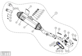AKRAPOVIC KAWASAKI KX 250/XC/F (2017-2023) kipufogó rendszer