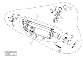 AKRAPOVIC KAWASAKI NINJA 400 (2018-2023) kipufogó