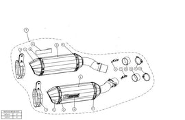 AKRAPOVIC KAWASAKI Z 1000 (2014-2020) kipufogó