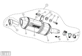 AKRAPOVIC KAWASAKI Z 250/300 (2013-2016) kipufogó