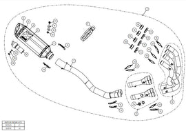 AKRAPOVIC KAWASAKI NINJA ZX-6R (2009-2020) kipufogó rendszer