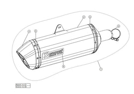 AKRAPOVIC SUZUKI V-STROM 1000/1050 (2014-2023) kipufogó