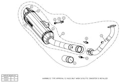 AKRAPOVIC YAMAHA MT-125/R125 (2021-2023) kipufogó rendszer