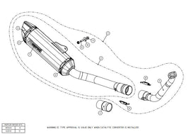 AKRAPOVIC YAMAHA MT-125/R125/YZF-R15 (2020) kipufogó rendszer