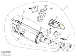 AKRAPOVIC YAMAHA R3 (2022-2023) kipufogó