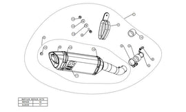 AKRAPOVIC YAMAHA R3/MT-03/YZF-R25 (2014-2021) kipufogó