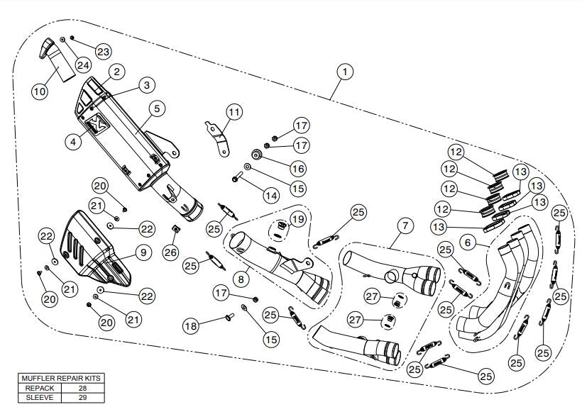 AKRAPOVIC YAMAHA R6 (2008-2023) kipufogó rendszer