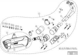 AKRAPOVIC YAMAHA TMAX (2020-2023) kipufogó rendszer