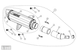AKRAPOVIC YAMAHA TRICITY 300/XMAX 300 (2021-2023) kipufogó