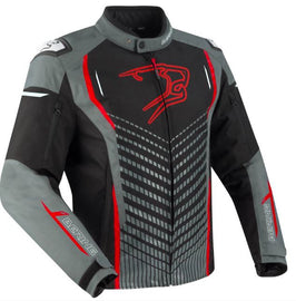 BERING GANG motoros textildzseki XXL fekete-szürke-piros