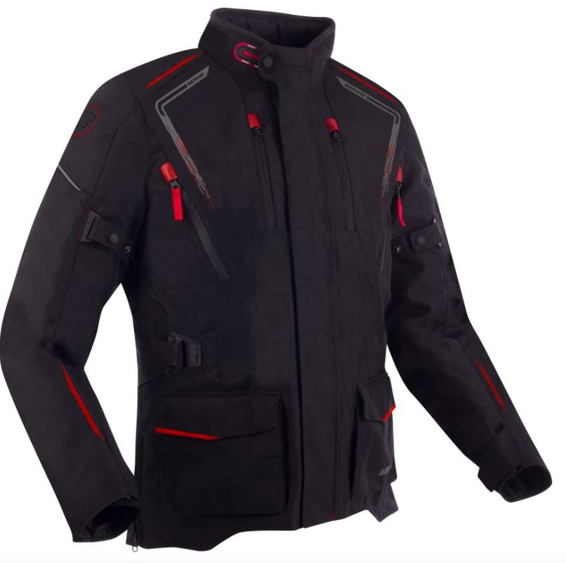BERING VISION férfi motoros kabát fekete/piros
