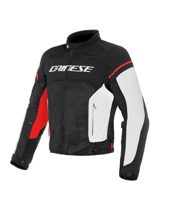 DAINESE AIR FRAME D1 férfi motoros nyári kabát Fekete Fehér Flou-Piros 46