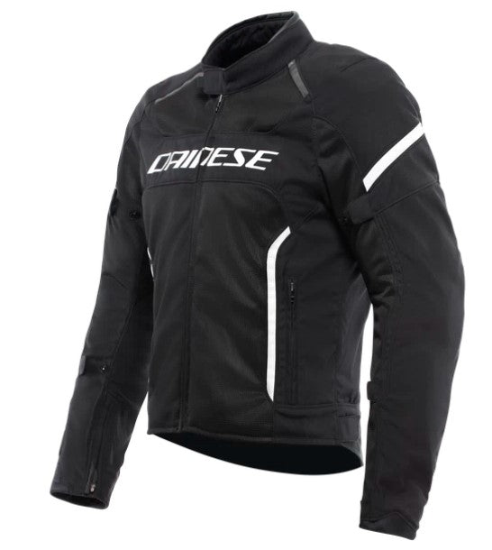 DAINESE AIR FRAME 3 TEX JACKET férfi nyári motoros kabát fekete fekete fehér