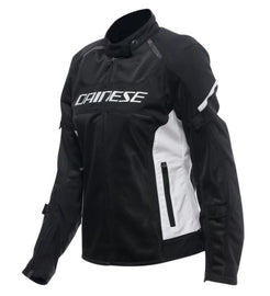 DAINESE AIR FRAME 3 TEX JACKET női nyári motoros kabát fekete fehér fehér 46