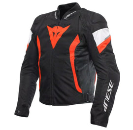 DAINESE AVRO 5 TEX férfi motoros textil kabát Fekete piros fehér