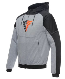 DAINESE DAEMON-X SAFETY HOODIE FULL ZIP protektoros pulóver szürke fekete sárga 56