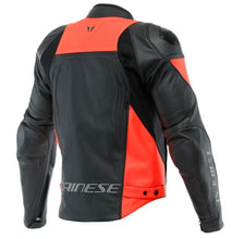 Load image into Gallery viewer, DAINESE RACING 4 PERF. black/fluo-red bőrkabát