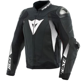 DAINESE SUPER SPEED 4 bőr motoros kabát matt fekete fehér