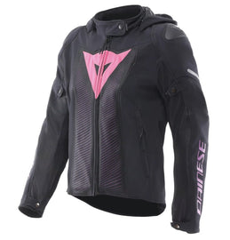 DAINESE SUPER SPRINT AIR TEX női motoros textil kabát Fekete pink