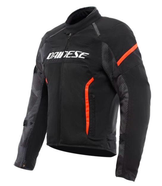 DAINESE AIR FRAME 3 TEX JACKET férfi nyári motoros kabát fekete fekete piros