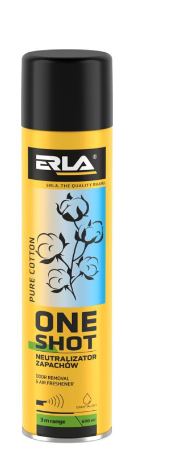 ERLA ONE SHOT 600ml szagsemlegesítő és légfrissítő Pure cotton