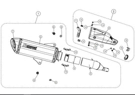 AKRAPOVIC HONDA ADV350/FORZA350 2022-2023 kipufogó