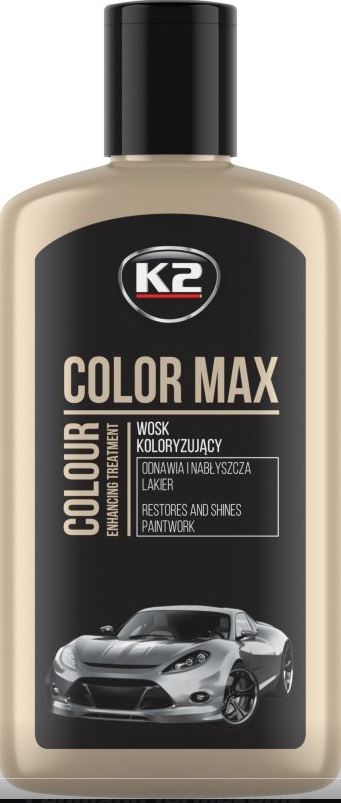 K2 COLOR MAX - fekete polír-wax 250 ml