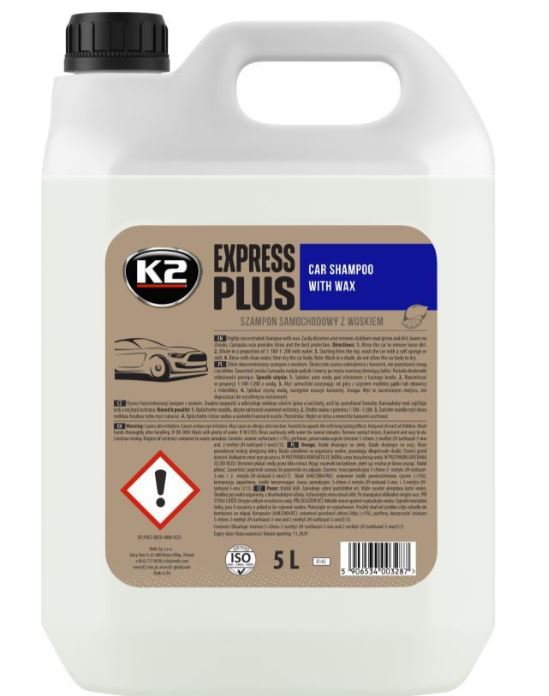 K2 EXPRESS PLUS 5L waxos autósampon