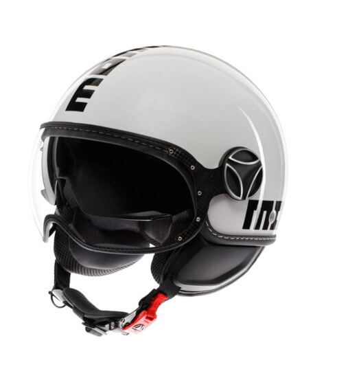 MOMODESIGN FGTR EVO 2206# JET motoros bukósisak Gyöngyház fehér fekete