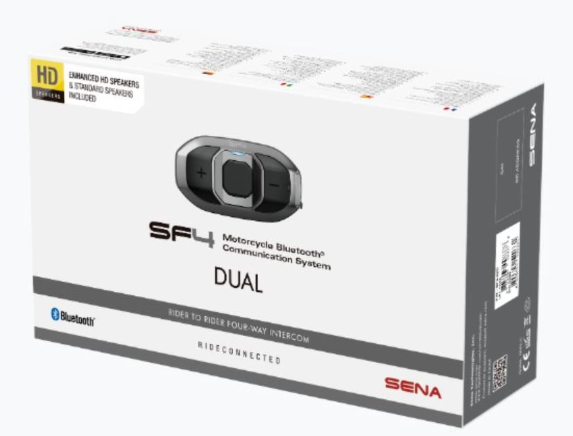 SENA SF4 DUPLA CSOMAG HD-hangszórókkal, 4-résztvevős Bluetooth kapcsolattal kommunikációs rendszer