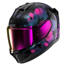 SHARK D-SKWAL 3 MAYFER motoros bukósisak S fekete-lila