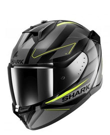 SHARK D-SKWAL 3 SIZLER zárt motoros bukósisak fekete-sötétszürke-sárga