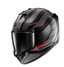 SHARK D-SKWAL 3 SIZLER zárt motoros bukósisak Fekete-Sötétszürke-Piros