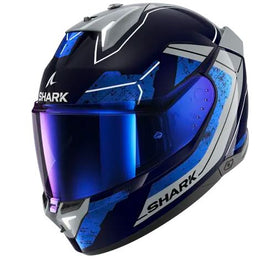 SHARK SKWAL I3 RHAD zárt motoros bukósisak L Kék-króm-ezüst