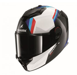 SHARK SPARTAN GT PRO DOKHTA CARBON motoros bukósisak M Karbon-fehér-kék
