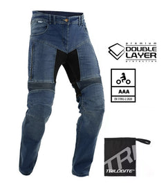 EN 17092-2:2020 szabvány szerint, CE AAA minősítésű nadrág.
Állítható magasságú Trilobite CE LEVEL 2 térdprotektor.
Trilobite CE LEVEL 2 csípőprotektor.
TRI-STRETCHER® PRO 5.0 DENIM bélés a térdnél és ülepnél.
Comb szellőzőzsebek.
Légáteresztő lépésbetét.
2 első zseb, 2 hátsó zseb, 1 érmezseb.
Stretch panelek 3 helyen: térd felett, deréknál, lépésbetétnél.
Hátul megemelt derékrész.
Elöl dupla bújtatók.