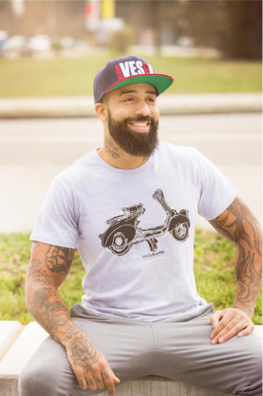 VESPA WIDEFRAME férfi motoros póló