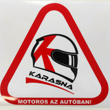 KARASNA MOTOROS AZ AUTÓBAN matrica