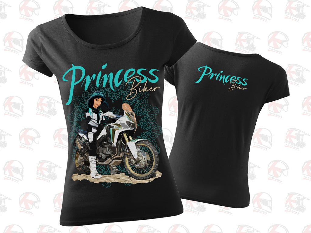 BIKER PRINCESS Jasmine női motoros póló Fekete