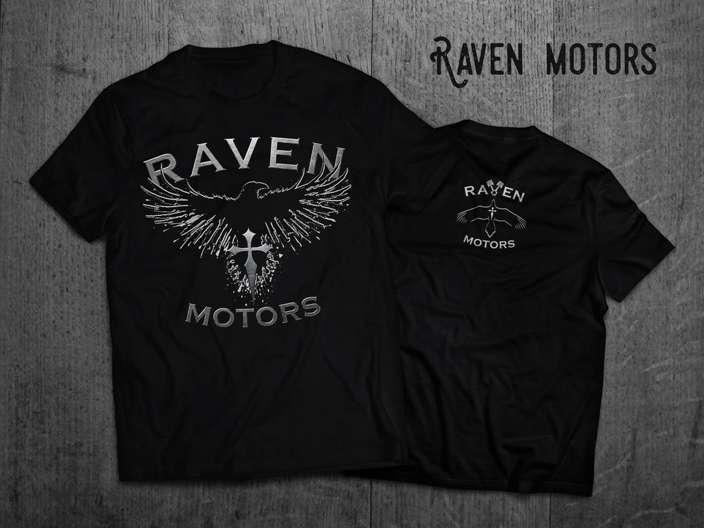 RAVEN MOTORS SILVER férfi motoros póló