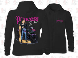 BIKER PRINCESS Aranyhaj női motoros pulóver Fekete XS