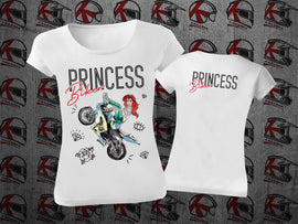 BIKER PRINCESS Ariel női motoros póló Fehér