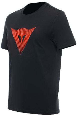 DAINESE T-SHIRT LOGO férfi motoros póló fekete piros