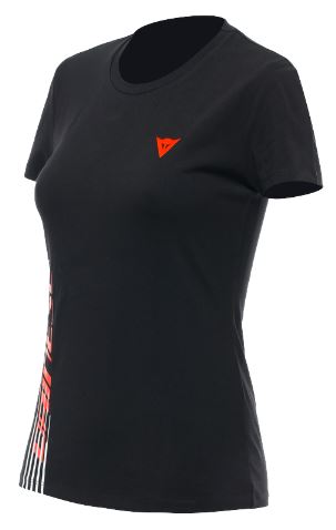 DAINESE LOGO LADY női motoros póló fekete piros XS