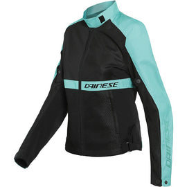 DAINESE RIBELLE AIR LADY black/aqua-green női nyári motoros kabát 46